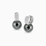 에버링 에버링 금 흑진주 귀걸이 한마음 그레이스펄 원터치 Earrings Pearl Gift 화이트gold 3 7일 EPHL4713