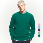 헤지스 헤지스 남성용 셔틀랜드 울 쉐기독 크루넥 니트 115 다크 그린