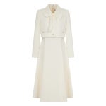 백화점판 케네스레이디 배색타이 카라 롱 원피스 하객룩 데이트룩 66 CREAM CREAM