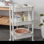 ABM도매콜 맑은하루 이동식 트롤리 3단