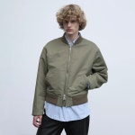 선플라워 M BOMBER JACKET DARK OLIVE
