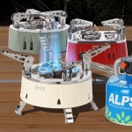 승원 강염스토브 휴대용 캠핑가스버너 미니소형 등산고화력 원형