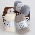 랑 레이스 따뜻한 슈퍼키드 모헤어 스웨터 니트 뜨기 털실