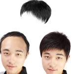 정수리 부분 가발 남성 용 인모