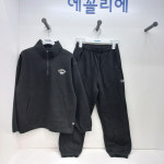 에꼴리에 에꼴리에 패플 에꼴리에 스탠다드 기모 반집업티 조거 바지 BK 23D0701 0702