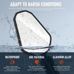 범용 오토바이 거울 각도 조절 가능한 접이식 핸들 바 사이드 미러 모험 먼지 거리 자전거 ATV와 호환