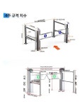 스윙게이트 마트 출입문 출입 게이트 단방향도어 통행 수동 매표소 슬라이딩 제어