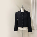 데일리수잔 심플 카라 버튼 포인트 숏자켓 어깨패드 J1031