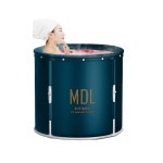 원터치 목욕탕 MDL무늬 접이식 반신욕기 가정용사우나 1인 간이욕조 욕조