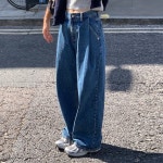 코어드 3차기장선택 Pintuck wide denim deep
