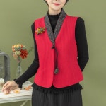 디얼마미 정갈 누빔 조끼 미시옷 엄마옷 생활한복 중년 여성 마담 77 모델착용
