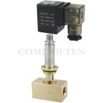 80bar Watter 공기 고압 솔레노이드 밸브 2 방향 1 4 3 8 1 2 BSP 12V 24V 폐쇄 직동 황동 AC220V