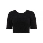 GANNI 가니 크루넥 크롭 탑 F8071099 099