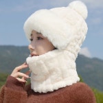 넥워머 일체형 털방울 모자 퍼햇 방한모자