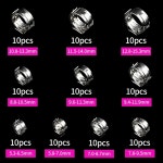 100pcs 박스형 스테인레스 스틸 단일 귀 후프 조합 바이스 클램프 링 압착 핀치 세트 펜치 목재 작업