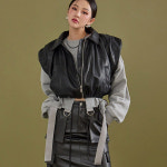 딘트 딘트 레더 크롭 J2017