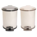 원터치 페달 휴지통 원통형 소 7 5L 1P 위생 쓰레기통