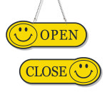스마일 오픈 클로즈 팻말