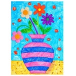 초등 만들기 그림 꽃화분 표현하기 어린이집 취미 단체 엄마표미술