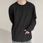 티셔츠 골지 맨투맨 스타일 라운드넥 소프트한 간절기티