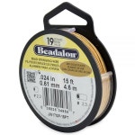 Beadalon 19가닥 비즈 스트링 와이어 0 0 024 금 도금 4 6m 15피트