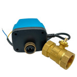 상시 폐쇄 개방 전기 볼 밸브 2-와이어 황동 전동 볼 밸브 물 오일 액체 220V 12V 24V 1 2 3 4 1 2