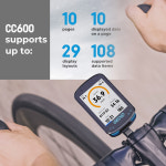 GEOID 자전거 컴퓨터 무선 스마트 네비게이션 속도계 자동 WIFI ANT 주행 거리계 IPX7 CC600