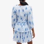 GANNI Pleated dress with ruffles F9162