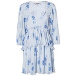 GANNI Pleated dress with ruffles F9162