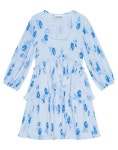 GANNI Pleated dress with ruffles F9162