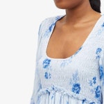 GANNI Pleated dress with ruffles F9162