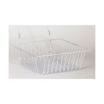 슬래트월 와이어 바스켓 12w x 12d 4h 인치 흰색 - 8개 수