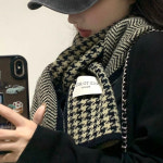 격자 목도리 여성 커플 따뜻한 니트목도리