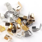 가죽 팔찌 만들기 코드 클립 부자재 스트랩 메탈 끝단 매듭 로프 버클 C 1개