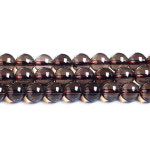 7A 천연석 스모키 수정 라운드 볼 비즈 4 1줄