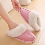 촉감이 부드러운 퍼 슬리퍼 겨울 신발 실내화