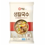 CJ제일제당 CJ제일제당 백설 생칼국수면 550g CJ 바지락칼국수 샤브샤브용 생면 면사리 6개