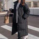 여자 기본 데일리 롱 베이직 패딩 점퍼