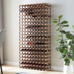 와인 진열장 원목 진열대 와인랙 벽걸이 주류 수납 대형 원목와인진열대 수납장 2X11칸 설치하여