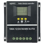 PWM 자동 태양광 패널 충전 컨트롤러 PV 배터리 충전기 LCD MPPT 100A 12V 36V 48V