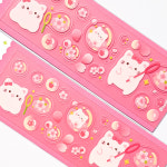 멜팅프렌즈 멜팅냥 벚꽃 버블 투명 씰스티커