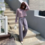옷자락 여자 와이드핏 스판 팬츠 바지