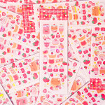 멜팅프렌즈 멜팅냥 딸기 디저트 씰스티커