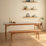 번드 프롬 세라믹 테이블 오크 1600 2인 4인 식탁