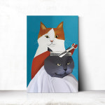 냥캣바버 고양이그림 팝아트 집들이선물그림 개업선물그림 미용실그림액자 인테리어그림액자 M