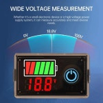 8 100V 디지털 전압 전력 표시기 납산 배터리용 12V 24V 36V 48V 2선 역전 방지
