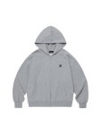 우알롱 우알롱 기모 Signature over hood zip-up - MELANGE 앤틱실버 WL234JHZ01UMGY