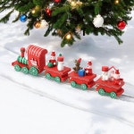 스노우 크리스마스 원목 기차 트리데코 장식 23781893