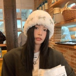 쓰러담아 리본 털비니 겨울비니 벙거지 버킷햇