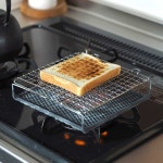 캠핑 토스트그릴 석쇠 철망 불판 캠핑토스트 화로 메쉬 직화 식빵굽기 대나무 숯 입자 세라믹 그릴 현품